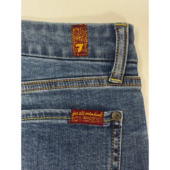 7 For All Mankind Women's Kimmie Bootcut Blue Denim Jeans - Size 30 (30x32.5) - Picture 3 of 8